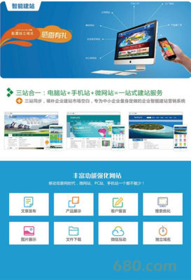 三網(wǎng)通智能建站、手機站、微網(wǎng)站、PC站