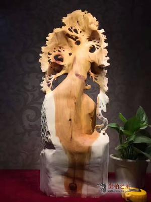 崖柏大型風(fēng)水?dāng)[件《財(cái)神》 做工精美招財(cái)首選