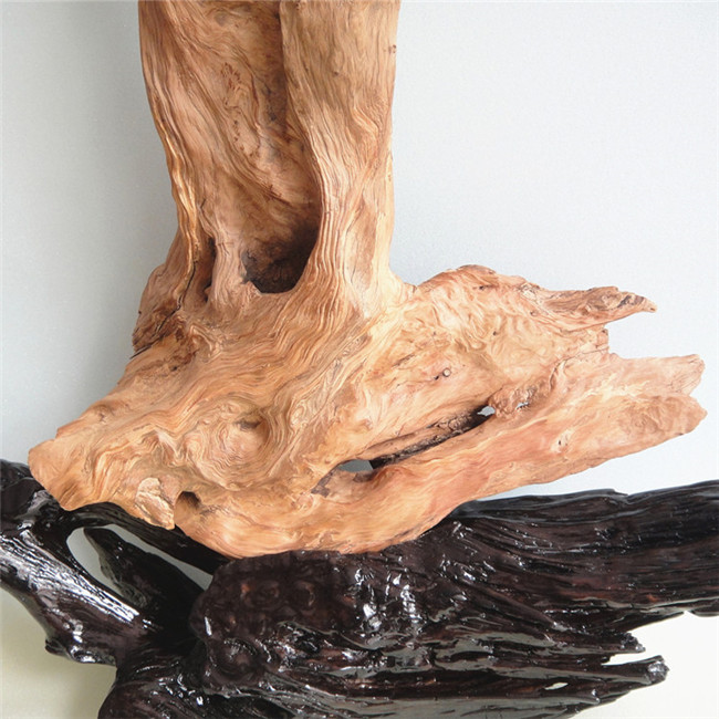 天然崖柏根雕藝術珍品 鑒賞收藏中的“龍鳳呈祥”