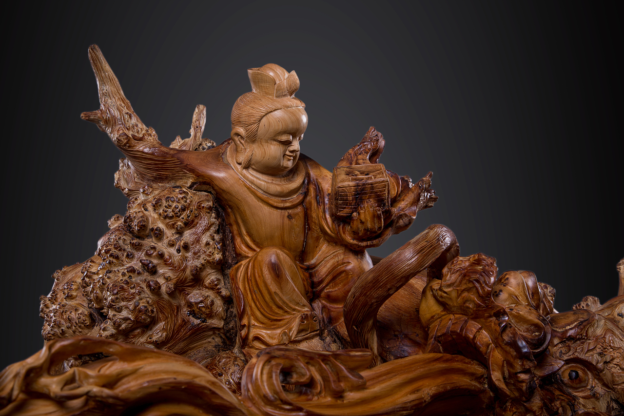 崖柏根雕 產(chǎn)品攝影中的禪意與張力